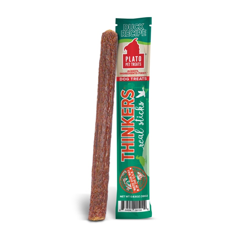 Plato Thinkers Duck Meat Single Stick Dog Treat .63 oz