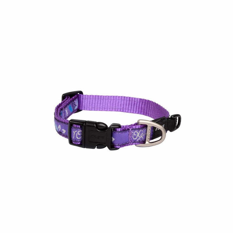 Rogz FancyDress Classic Dog Collar Forest Purple – Small