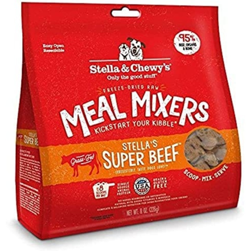 Stella & Chewy’s Freeze Dried Raw Stella’s Super Beef Meal Mixers Grain Free Dog Food Topper 1 oz