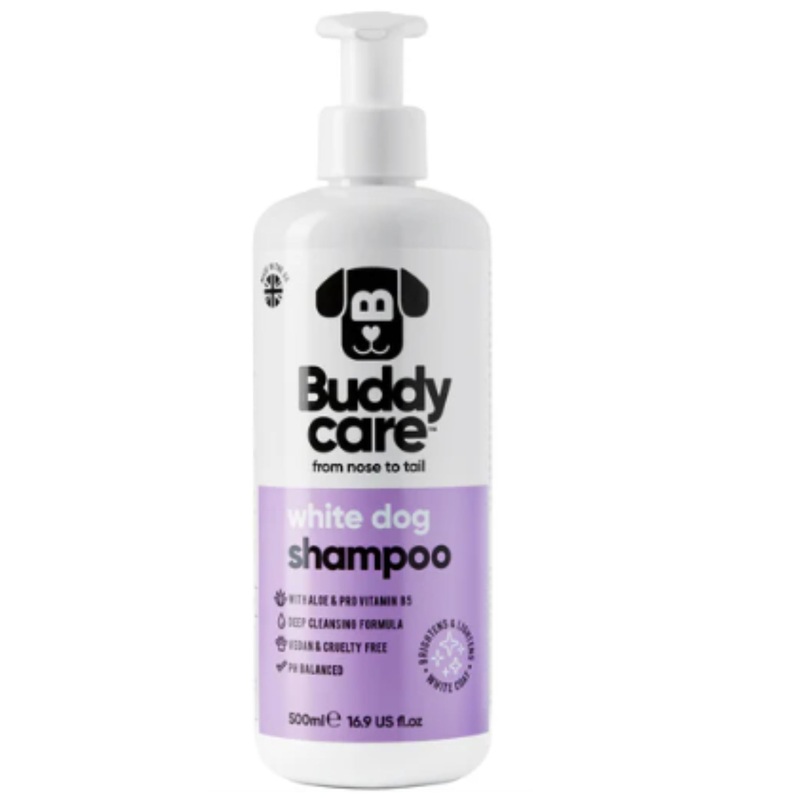 Buddycare White Dog Shampoo 500ml – Brightening & Enhancing Shampoo for White Coats