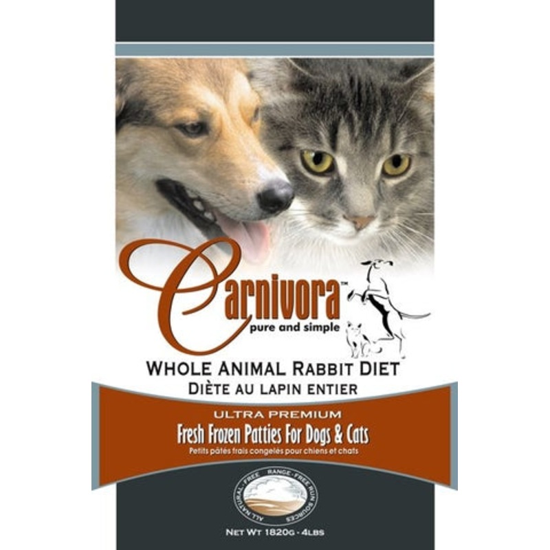 Carnivora Rabbit Diet Raw Dog Food 4lbs