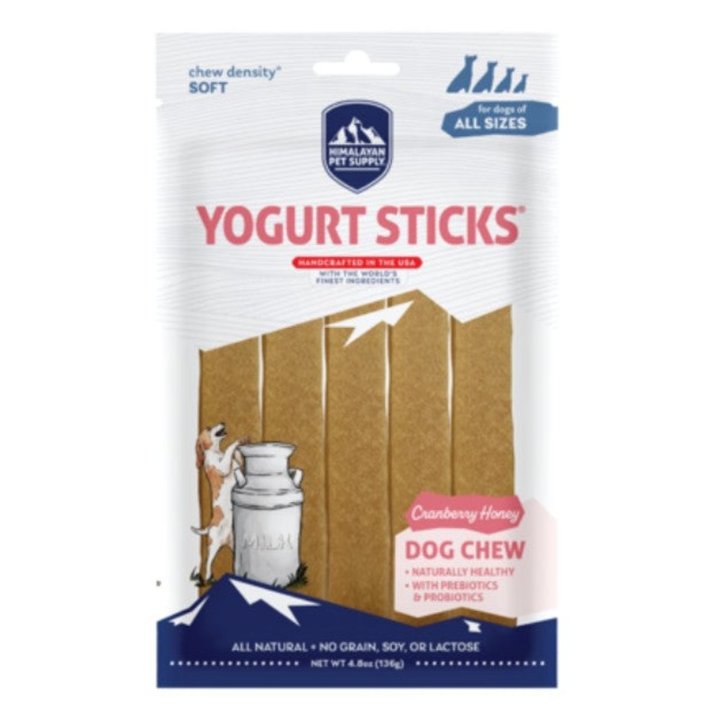 Himalayan Dog Chew Yogurt Sticks Cranberry Honey 4.8 oz – 5 ct