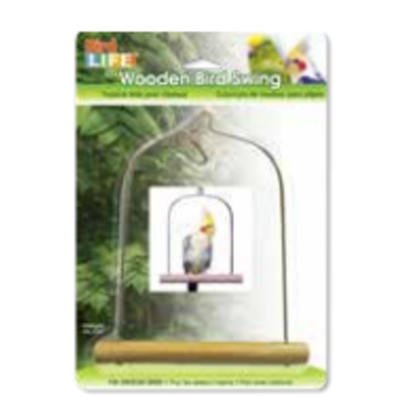 Penn Plax Wooden Cockatiel Swing