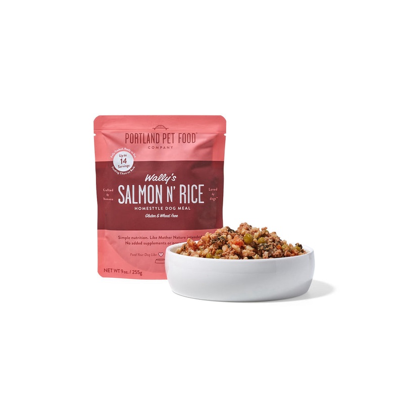 Portland Pet Food Wallys Salmon N Rice Human-Grade Dog Meal Pouch