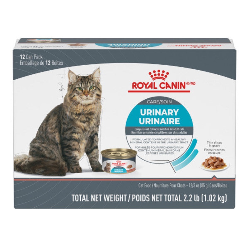 Royal Canin Feline Care Nutrition Urinary Care Thin Slices In Gravy Canned Cat Food – 12 can pack, 3 oz