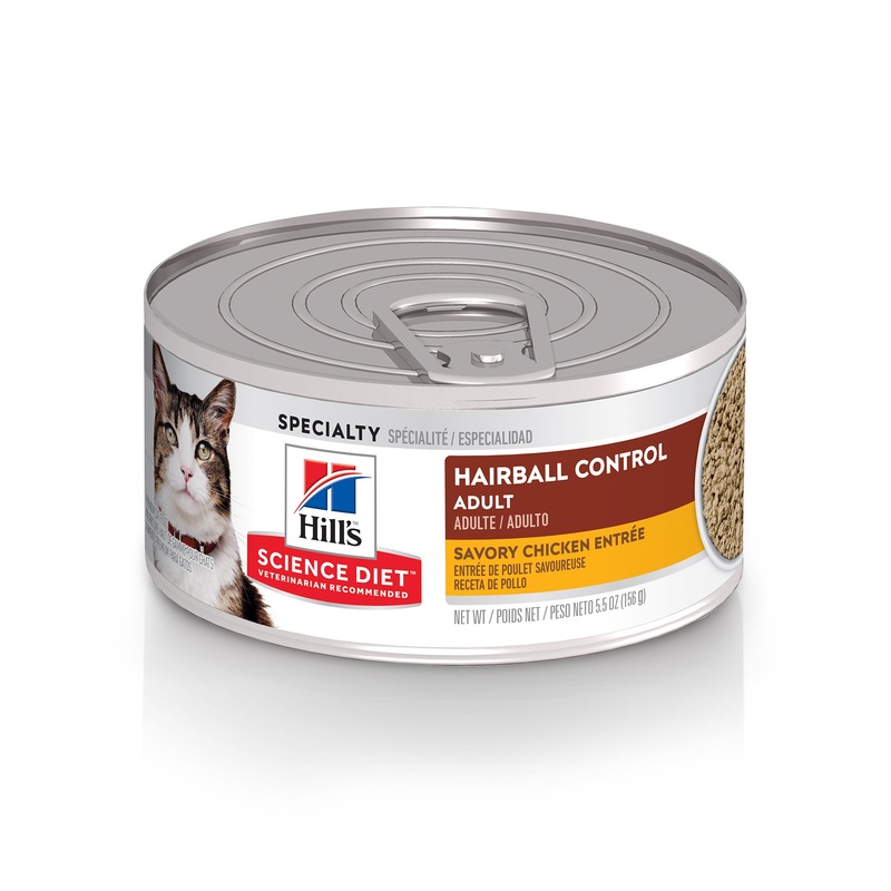 Science Diet Cat Adult Hairball Control Savory Chicken Entree 5.5oz Single 5.5oz