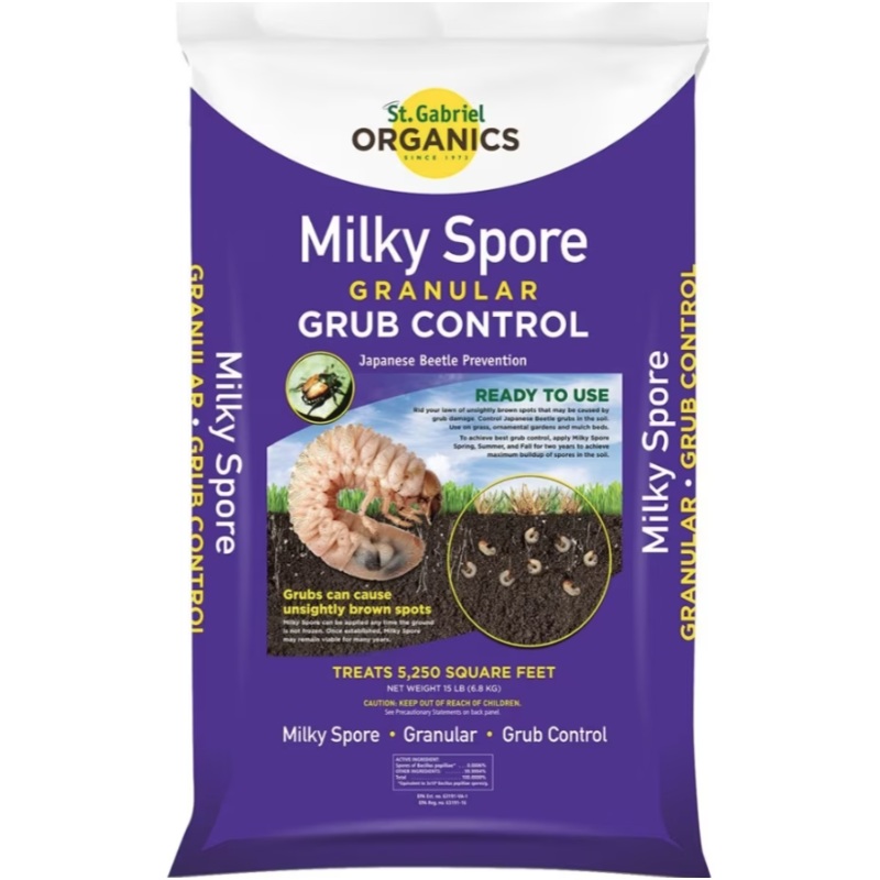 St. Gabriel Organics Milky Spore Granular Grub Control 15 lbs