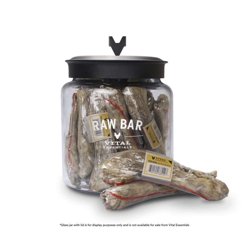 Vital Essentials Raw Bar Freeze Dried Raw Duck Necks Dog Snacks Single