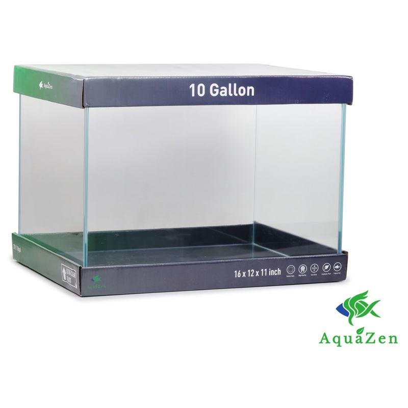 AquaZen 10 gallon High Clarity Glass Aquarium