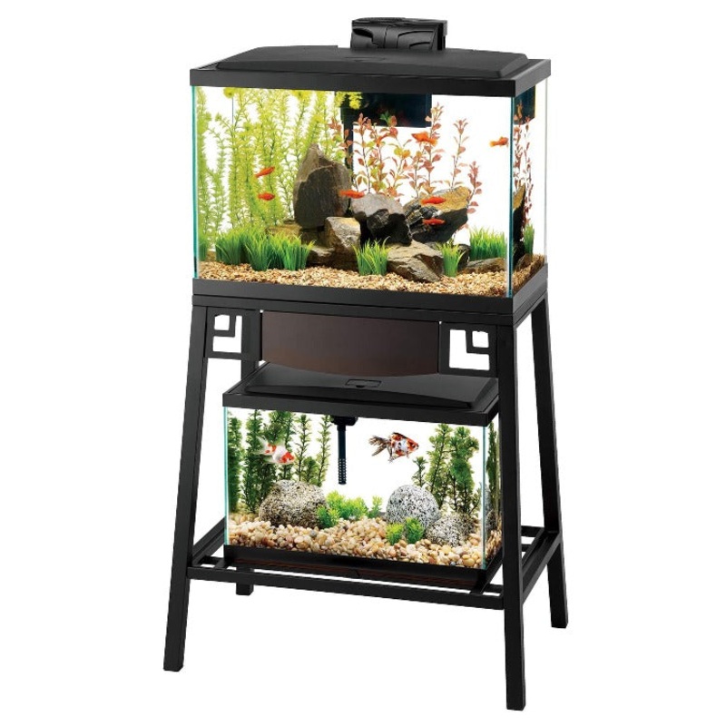Aqueon 15 or 20 Gallon HIGH Aquarium Forge Metal Stand 24 x 12 in