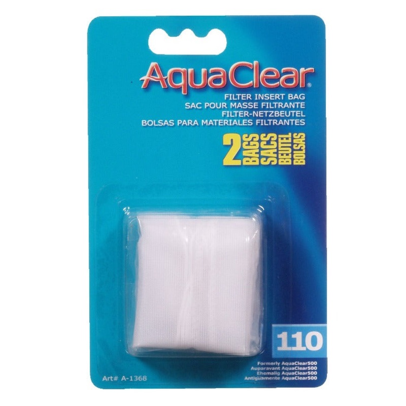 Fluval AquaClear 110 Hang on Back Power Filter Nylon Media Bags 2 Pack