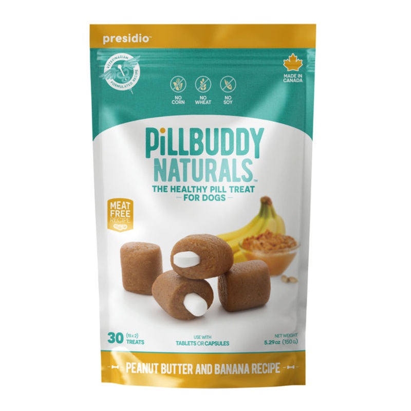 Presidio Dog Pill Buddy Naturals Pill Hiding Treats For Dogs 30 Count Peanut Butter & Banana