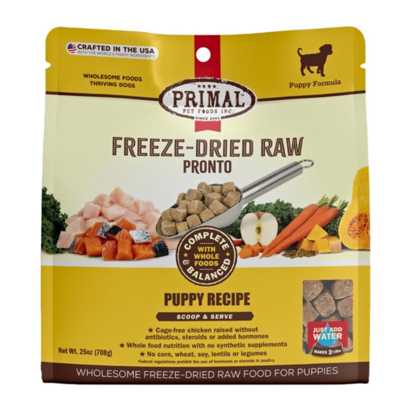 Pronto Chicken Beef & Salmon Puppy Recipe Freeze-Dried Raw Grain-Free Dog Food 7 oz
