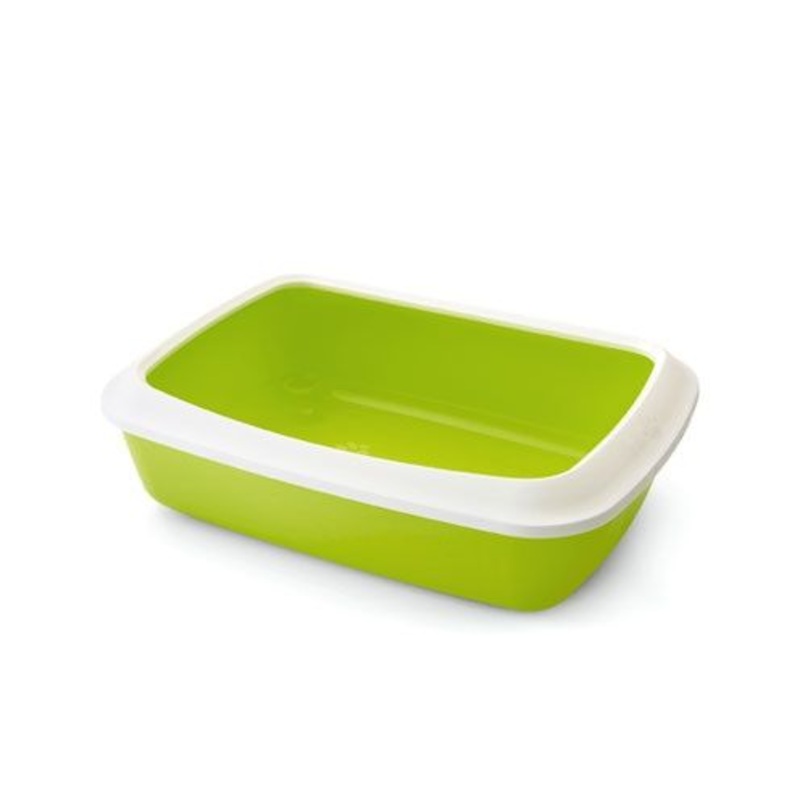 Savic Iriz Cat Litter Tray with Rim – Pink/Red
