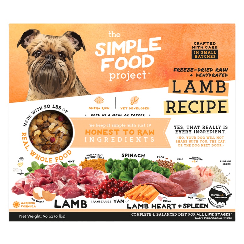 Simple Food Project for Dogs – Lamb 96oz Box
