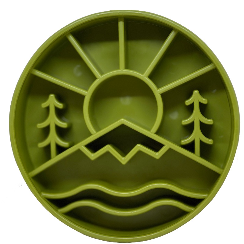 SodaPup Great Outdoors Design eBowl Enrichment Slow Feeder Bowl for Dogs