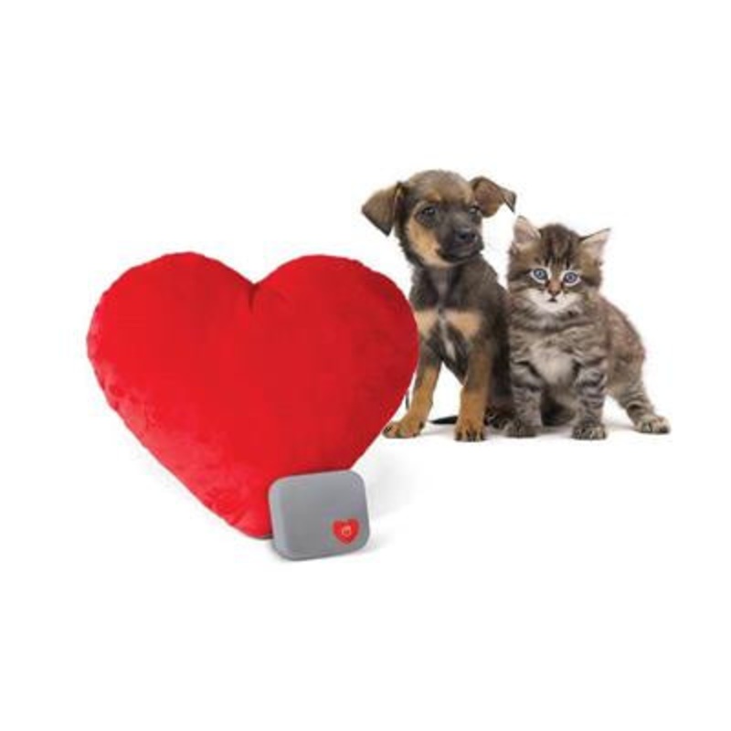 K&H Mother’s Heartbeat Puppy/Kitty Heart Pillow Red*