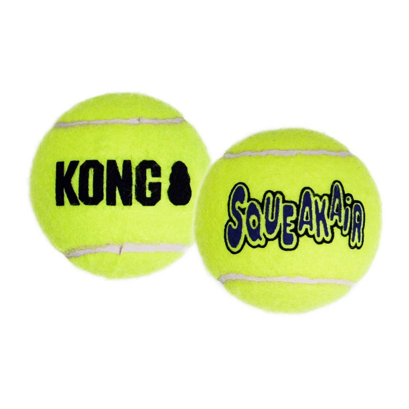 Kong SqueakAir Balls Dog Toys Yellow X-Small 3 Pack