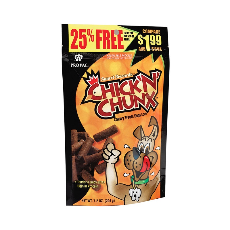 PRO PAC Smart Rewards Chick N Chunx Chewy Dog Treats 7.2 Oz