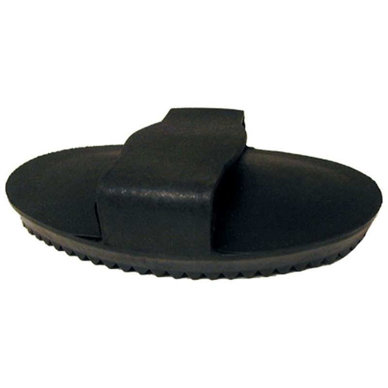 SOFT RUBBER CURRY BRUSH FOR HORSES SMALL BLACK