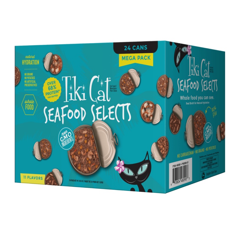 Tiki Cat Seafood Selects Mega Pack 11-Flavor Box 24/2.8-3 oz
