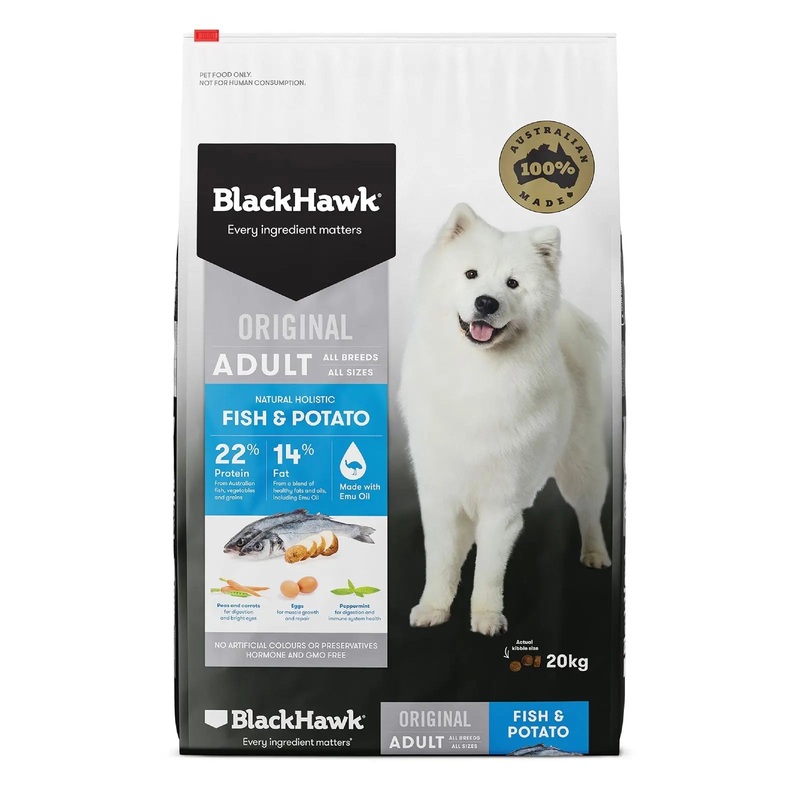 Black Hawk Dog Food Adult Fish & Potato 3kg