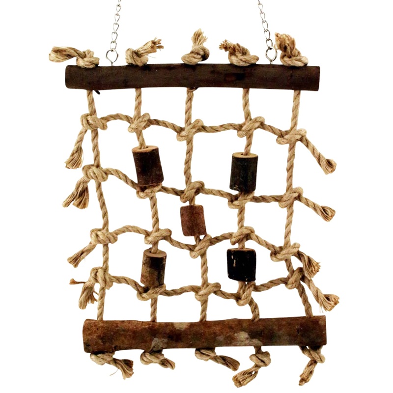 Climbing Net Parrot Toy  Natural Chew and Climbing Fun for Your Bird