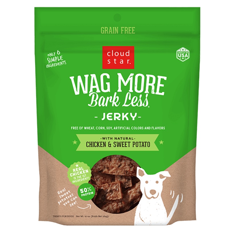 Cloud Star Wag More Bark Less Jerky: Chicken & Sweet Potato Dog Treats 10-oz