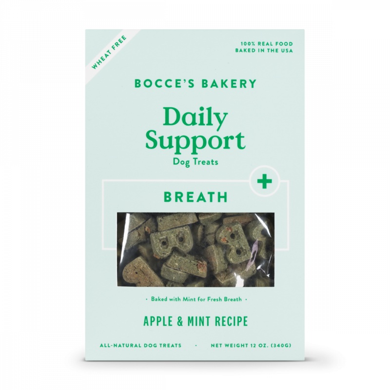 Daily Support Apple & Mint Recipe Functional Breath Biscuit Dog Treats 12-oz