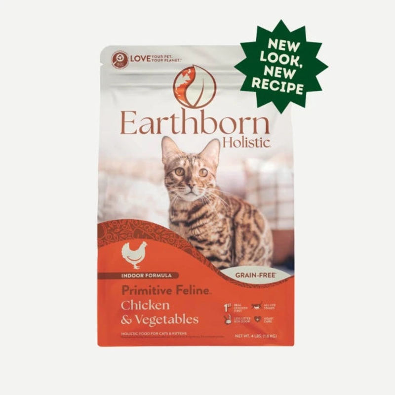Earthborn Holistic Grain Free Primitive Feline Chicken & Vegetables Dry Cat Food 12.5 lb
