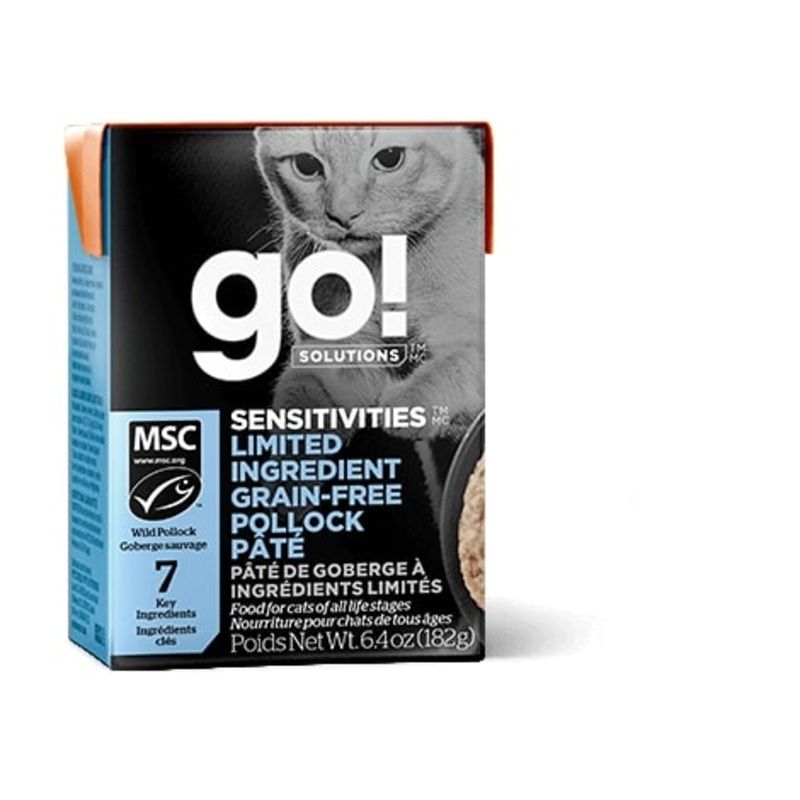GO! Sensitivities – Limited Ingredient Pollock Pate for Cats 6.4oz