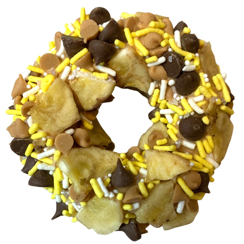 Gourmet Donut,  Chunky Monkey Gourmet Donut Dog Treat