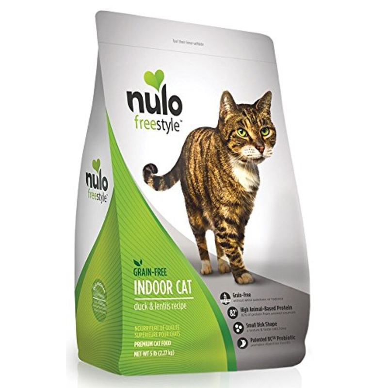 Nulo Freestyle Grain-Free Indoor Duck & Lentils Dry Cat Food, 5 Lb