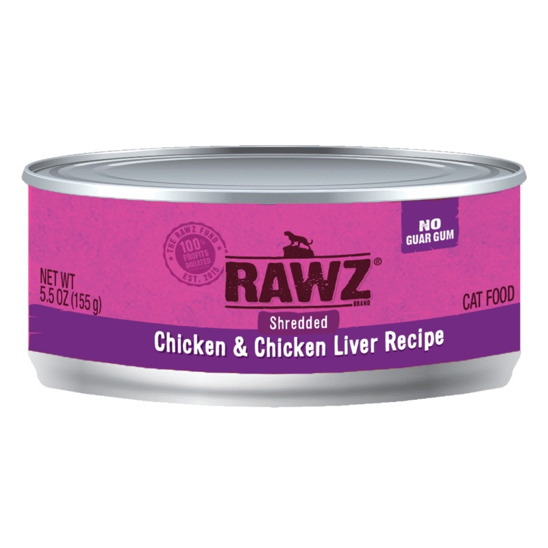 RAWZ Shredded Chicken & Chicken Liver Cat Food Recipe