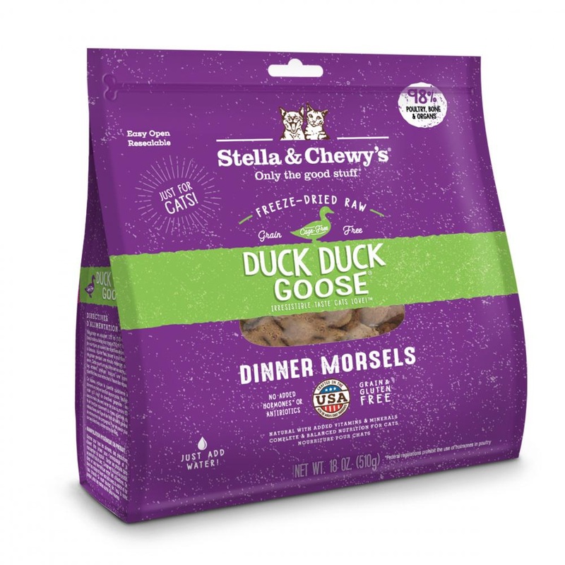 Stella & Chewy’s Duck Duck Goose Grain Free Dinner Morsels Freeze Dried Cat Food
