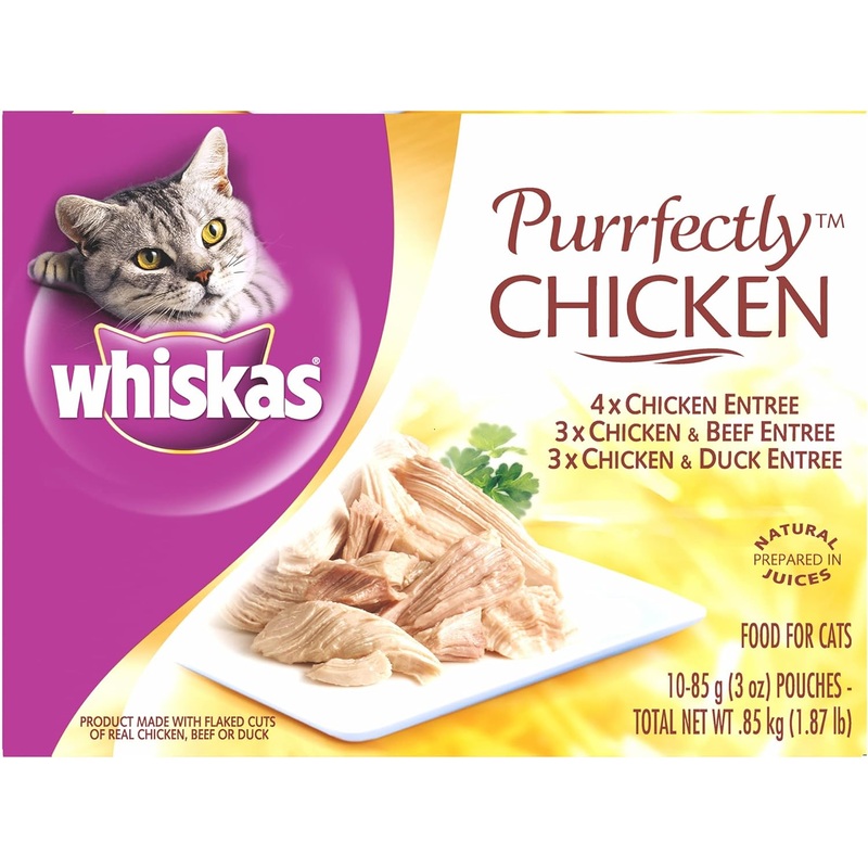 Whiskas Purrfectly Chicken Variety Pack Food for Cats (case of 10)