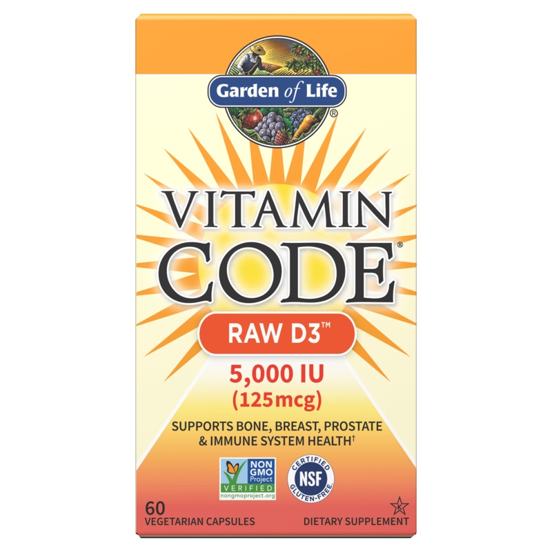 Garden of Life Vitamin Code Raw D3, 60 Count