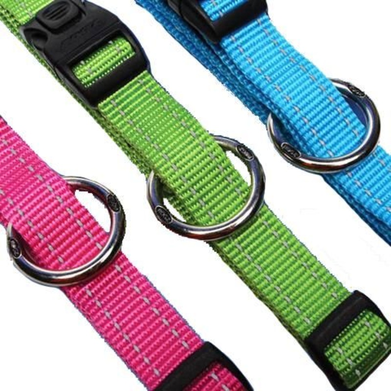 Rogz Utility Reflective Stitching Dog Collar – PURPLE Large