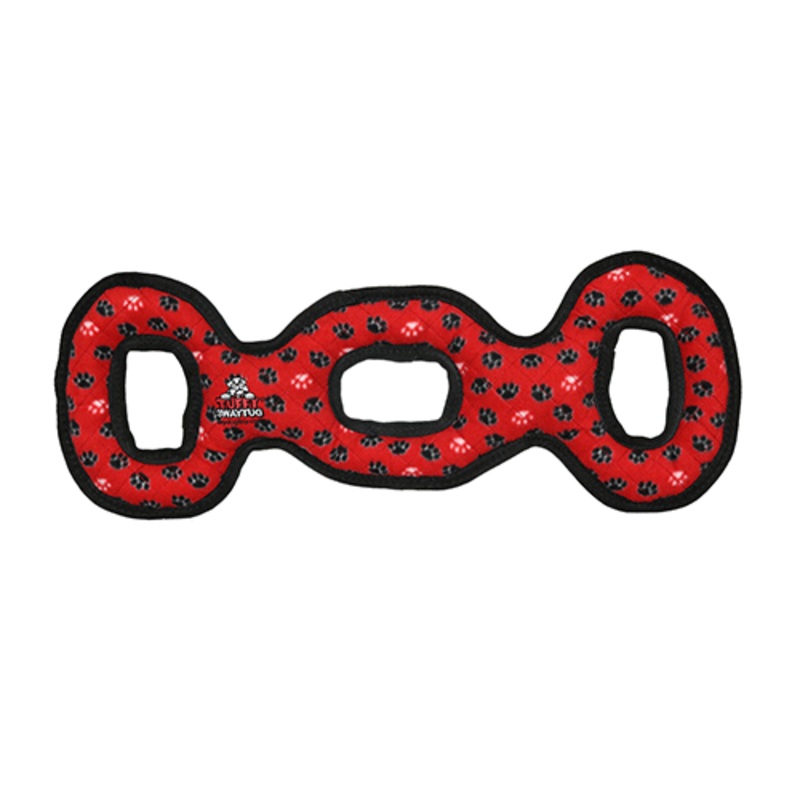 Tuffy’s Ultimate 3 Way Tug Dog Toy – Red Paws