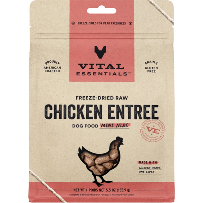 Vital Essentials Freeze Dried Chicken Entree Mini Nibs 5.5OZ