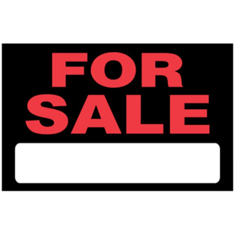 8  X 12  BLACK AND RED FOR SALE SIGN