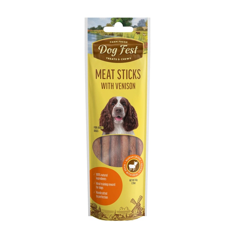 Dog Fest Meat Sticks With Vension For Adult Dogs[Weight – 45g]