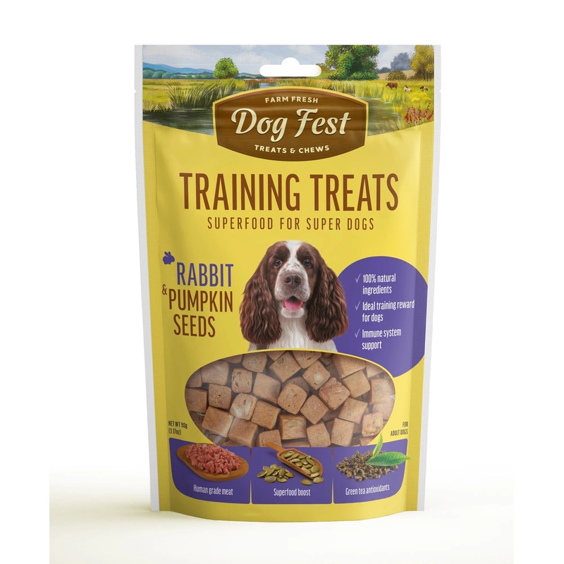 Dog Fest Training Treats Rabbit & Pumpkin Seeds 90g[Weight – 90g]