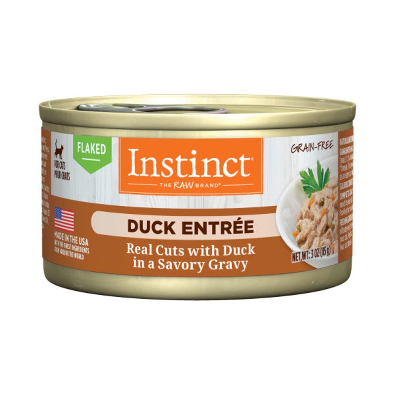 Nature’s Variety Instinct Flaked Duck Entre Wet Cat Food 5.5 oz, single can