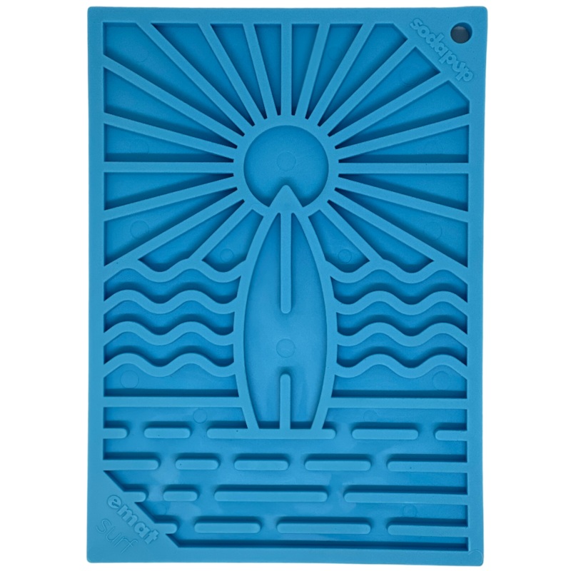 SodaPup Surf’s Up! Enrichment Lick Mat Blue Small
