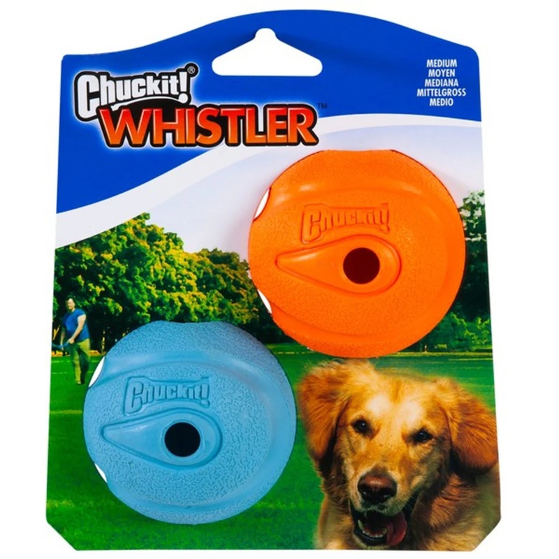 Chuckit! The Whistler Dog Toy  High-Bounce Fetch Ball with Engaging Sound