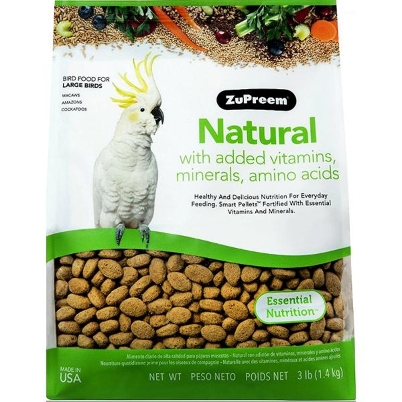 Natural Bird Food Pellets For Large Birds 3-lb