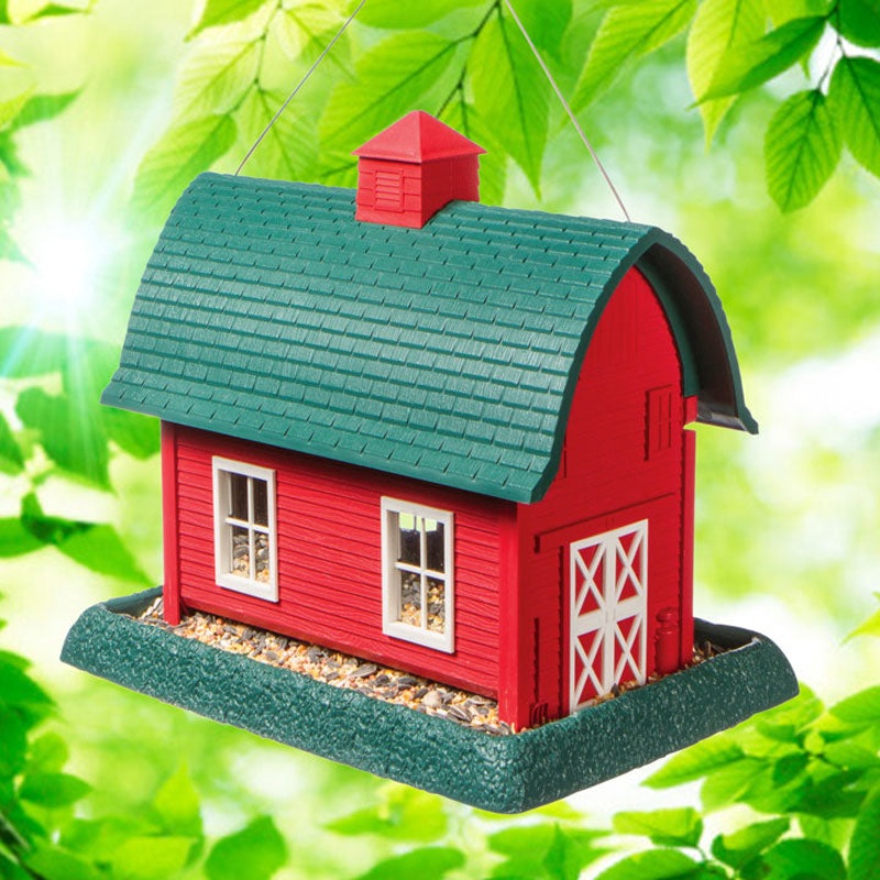 North States Large Red Barn Birdfeeder 5-lb