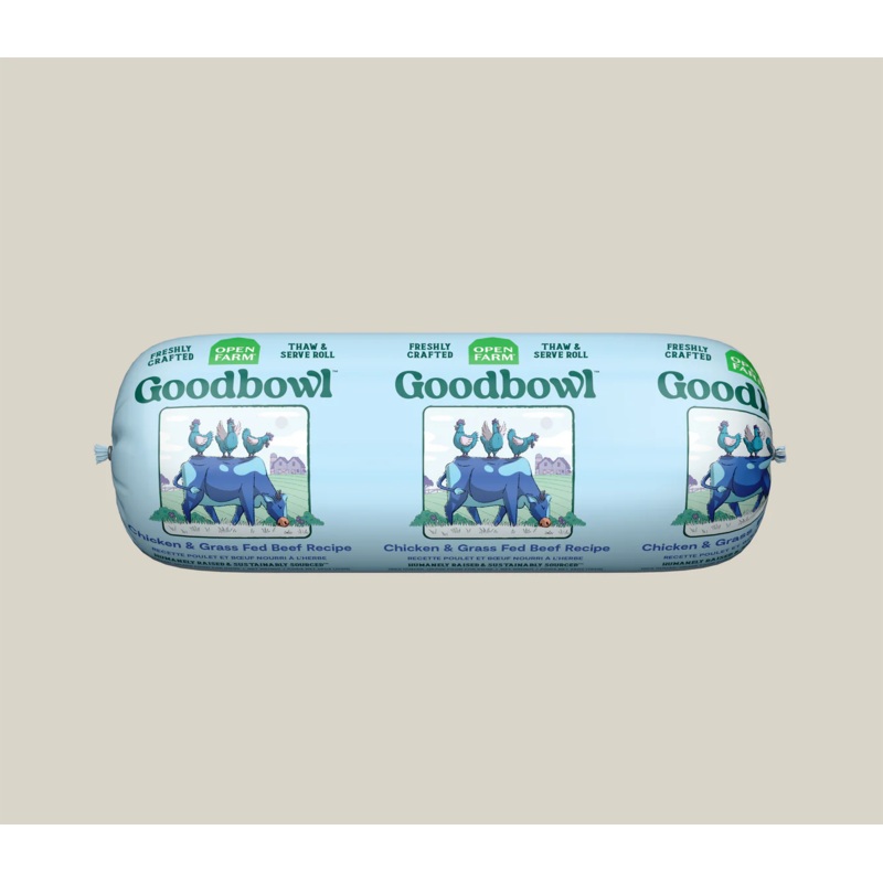 Open Farm Goodbowl Chicken & Grass-Fed Beef Freshly Crafted Roll for Dogs – 28oz