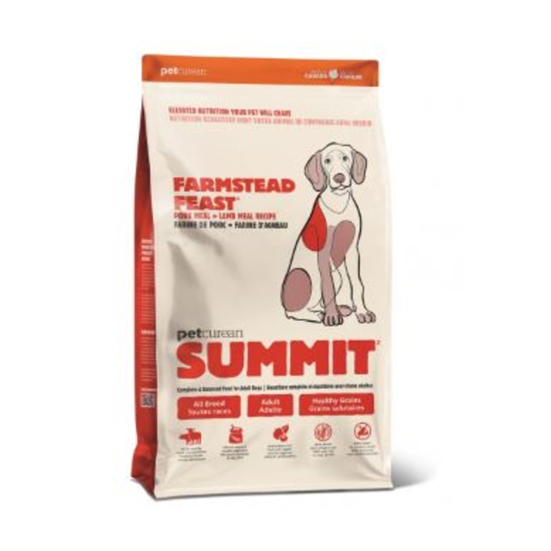 Petcurean Summit Farmstead Feast Pork Meal + Lamb Meal Recipe for Adult Dogs